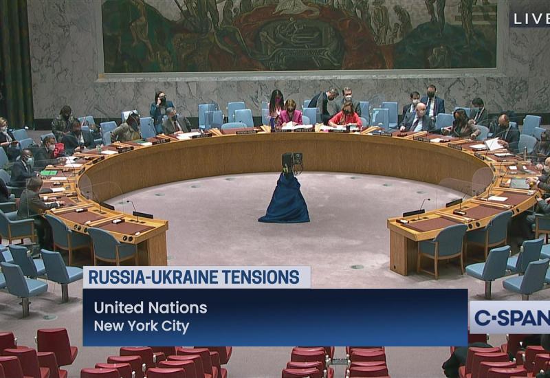 Vijeće sigurnosti UN-a održalo burnu i ratobornu raspravu oko ruskog gomilanja vojnika