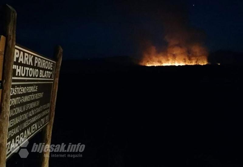 Požar na području Hutova blata - Požar Hutovo blato nacionalni park vatra
