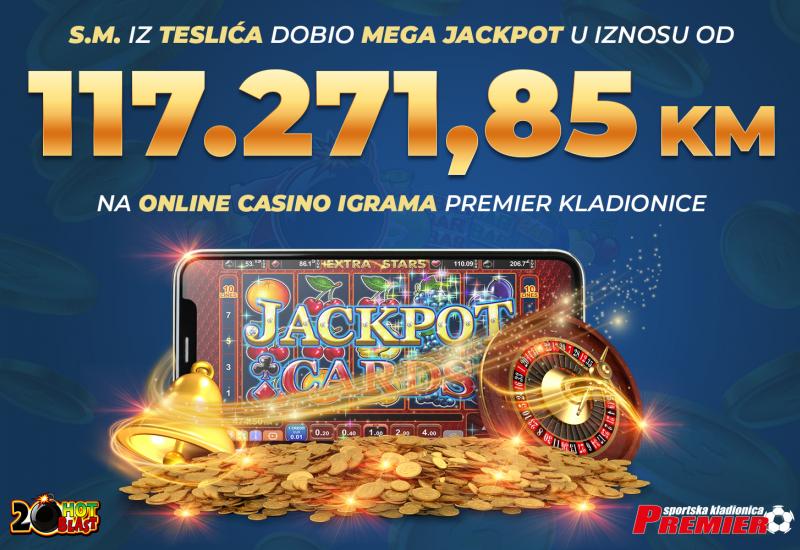 Izvučen Mega Jackpot na online casino igrama Premier kladionice!