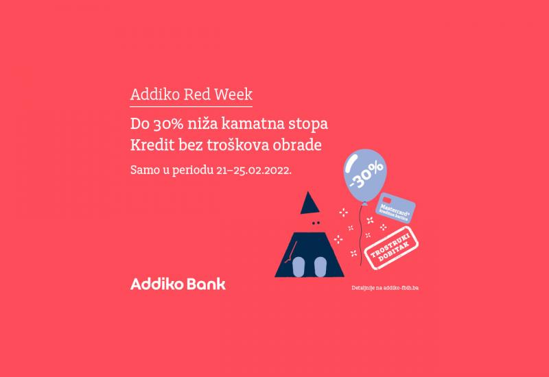 Iskoristite novu Addiko Red Week ponudu i ostvarite trostruki dobitak 