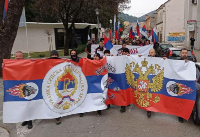 Održan skup podrške Rusiji u Trebinju - Održan skup podrške Rusiji u Trebinju