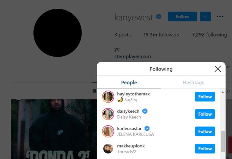 Kanye West zapratio Karleušu na Instagramu - Kanye Wes 