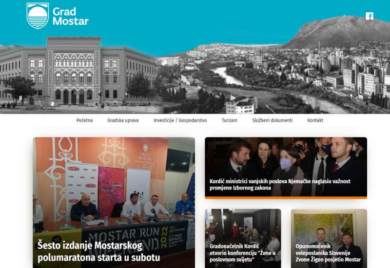 Puštena u rad službena stranica Grada Mostara