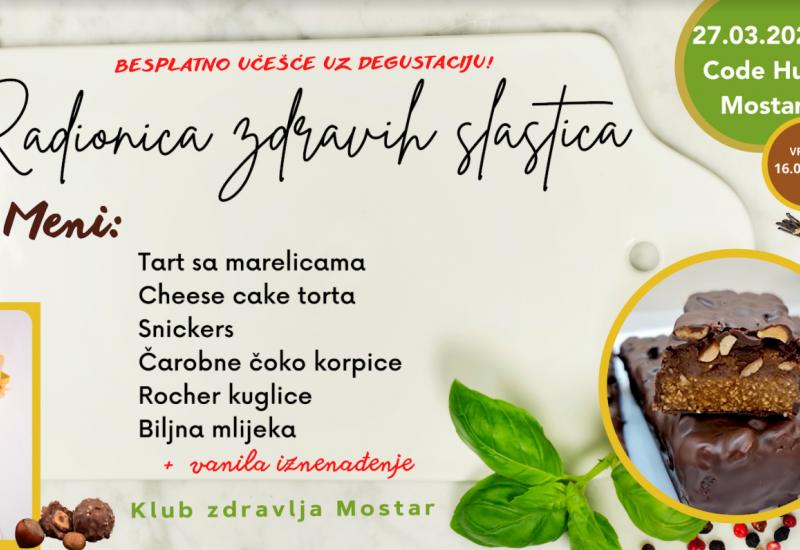 Besplatna radionica pravljenja zdravih slastica u Klubu zdravlja Mostar