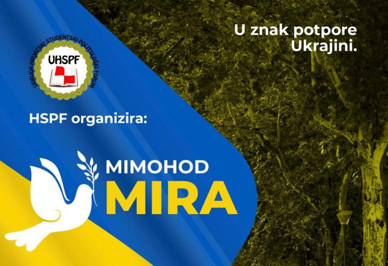 Mostar: Mimohod mira kao potpora Ukrajini