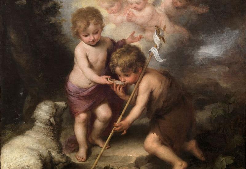 Murillo: Dijete Isus i Ivan Krstitelj (kao dijete) - Obilježio je zrelo razdoblje španjolskog baroknog slikarstva