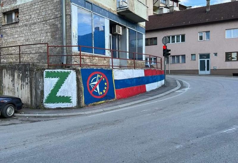 Višegrad: Osvanuli murali podrške Rusiji 