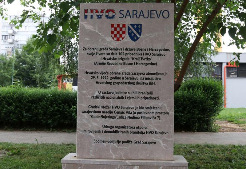 Spomenik u čast HVO-a - Sarajevo podiglo spomenik HVO-u