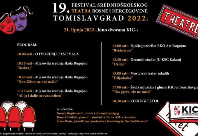 19. Festival srednjoškolskog teatra BiH - U Tomislavgradu 19. Festival srednjoškolskog teatra BiH