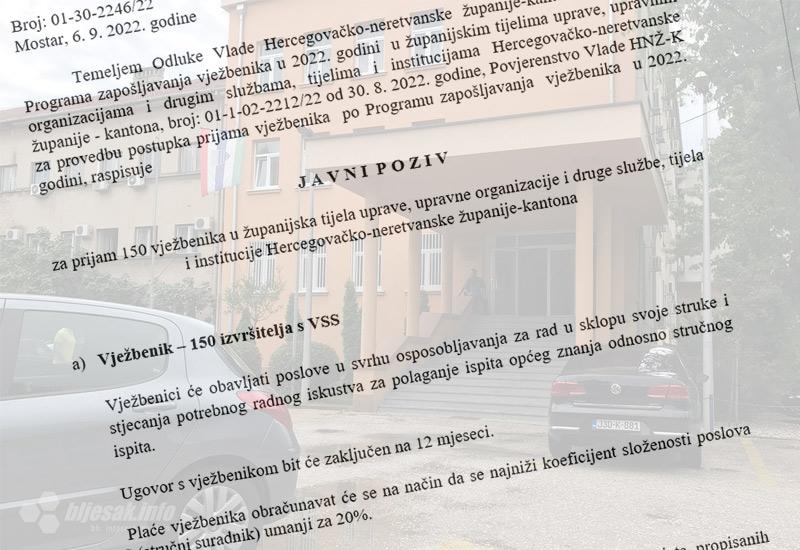 Vlada u Mostaru traži 150 pripravnika 