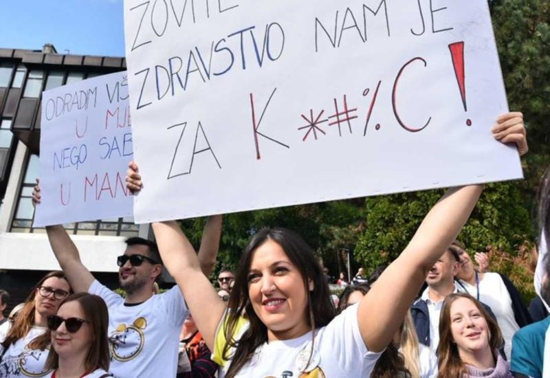 Hrvatski liječnici prosvjeduju: Zdravstvo nam je za k...