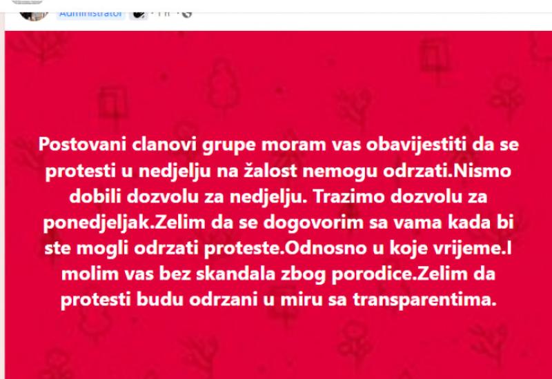 Facebook grupa Pravda za porodicu Krstić - Mostar: Ipak ništa od prosvjeda: Organizatori nisu dobili dozvolu
