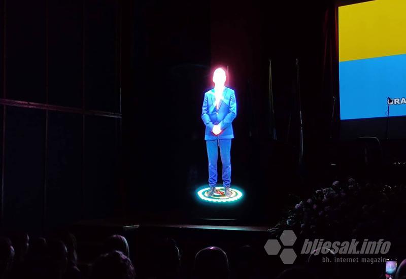 Svečana sjednica GV u Čapljini: Vidić se obratio putem holograma
