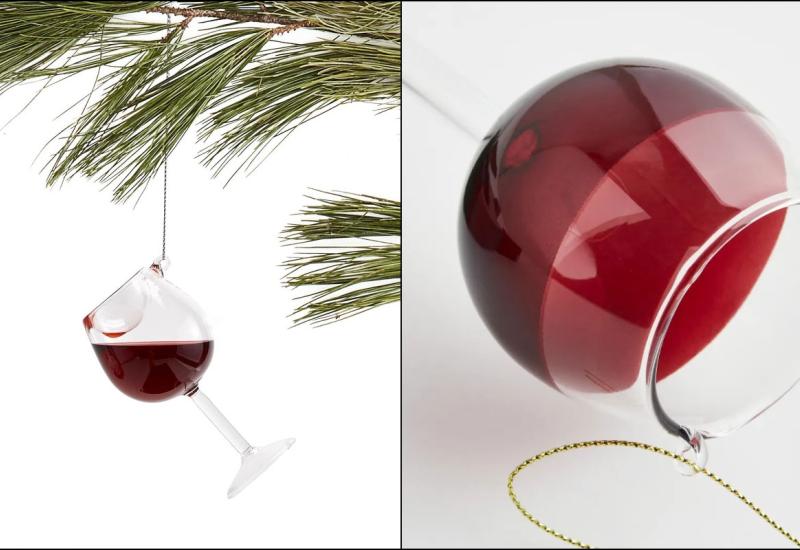Pripreme za dekoriranje - Čaše s vinom umjesto božićnih kuglica