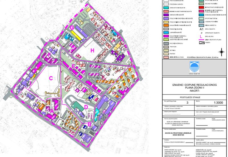 Prostorni plan Zgoni 2 |Izvor: Grad Mostar - Mostar: Investitori i izvođači nisu htjeli potpisati odgovornost zbog previsokih zgrada