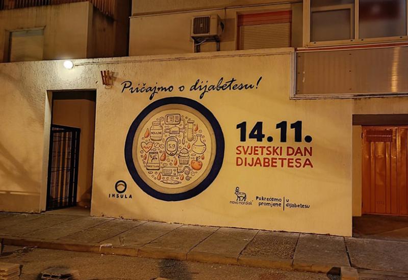 Mostar: Otkriven mural povodom Svjetskog dana dijabetesa