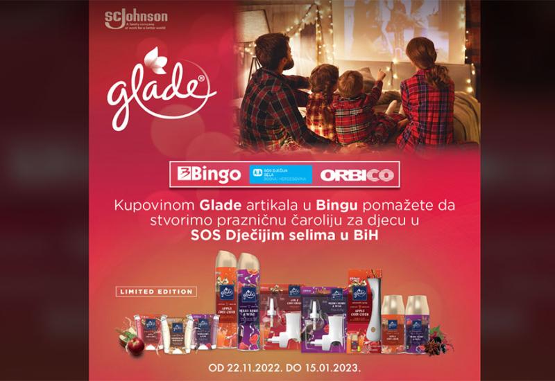 Kupovinom Glade Winter artikala u Bingu pomažete  SOS Dječijim selima u BH