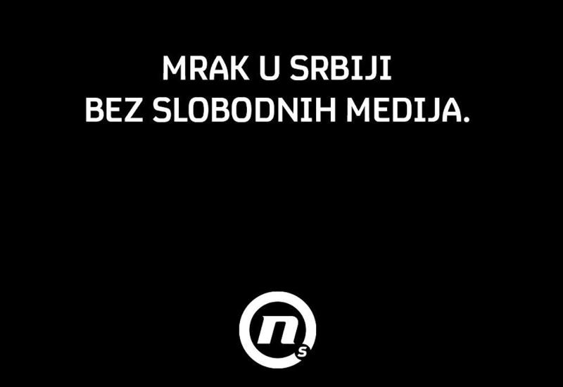 "Mrak u Srbiji bez slobodnih medija" - N1 i Nova RS prestali s emitiranjem redovnog programa 