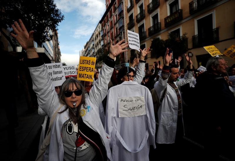 Prosvjed u Madridu - Prosvjedi i u Španjolskoj