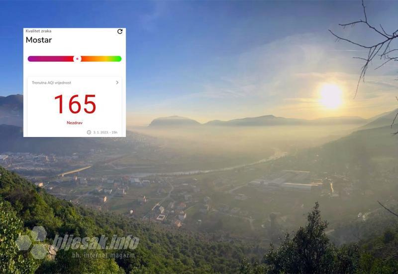 Zrak u Mostaru vrlo zagađen i prijeti zdravlju