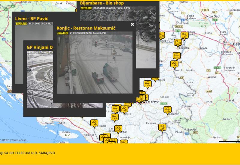 Snijeg stigao u veći dio BiH i obustavio promet na više prometnica