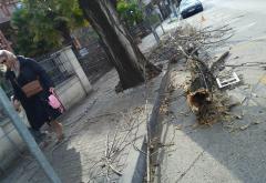 Posljedice vjetra u Mostaru i razbacano smeće po ulicama 