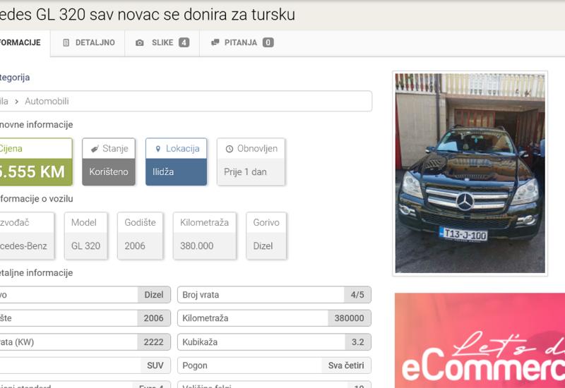 Prodaje Mercedes na OLX-u kako bi donirao novac žrtvama Turskoj