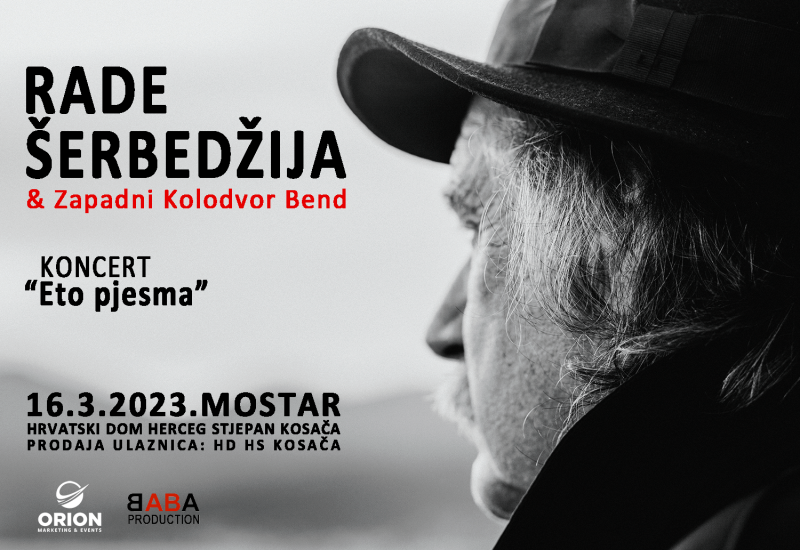 Koncert koji se ne propušta: Rade Šerbedžija i Zapadni kolodvor nastupaju u Mostaru