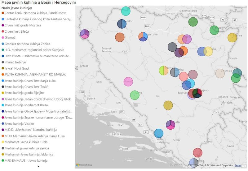 Mapiranje javnih kuhinja u BiH - 53 javne kuhinje širom BiH hrane gotovo 18.000 ljudi