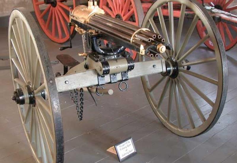 Gatlingova strojnica u muzeju Fort Laramie - Prije 120 godina umro tvorac jednog od najubojitijih oružja u povijesti