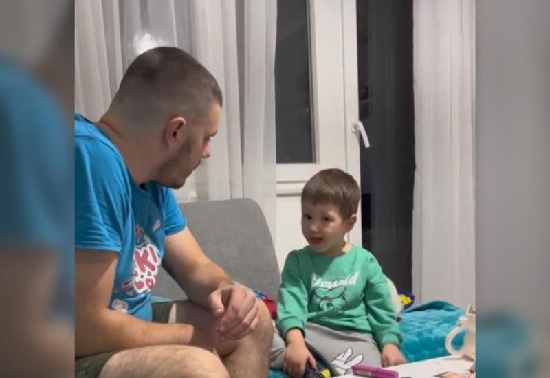 Dječak iz Mostara postavio zanimljivo pitanje ocu, snimka postala viralna
