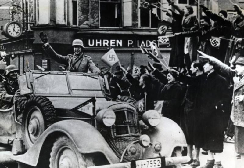 Nacističke trupe u Beču u ožujku 1938. - Anschluss Austrije i osnivanje Goebbelsova Ministarstva propagande
