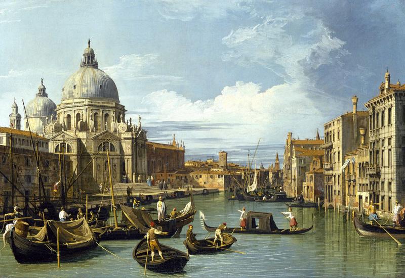 Canaletto veduta Kanala Grande i bazilike Santa Maria della Salute iz 1730. - Na današnji dan: Dvije različite epohe, dva slikarska velikana