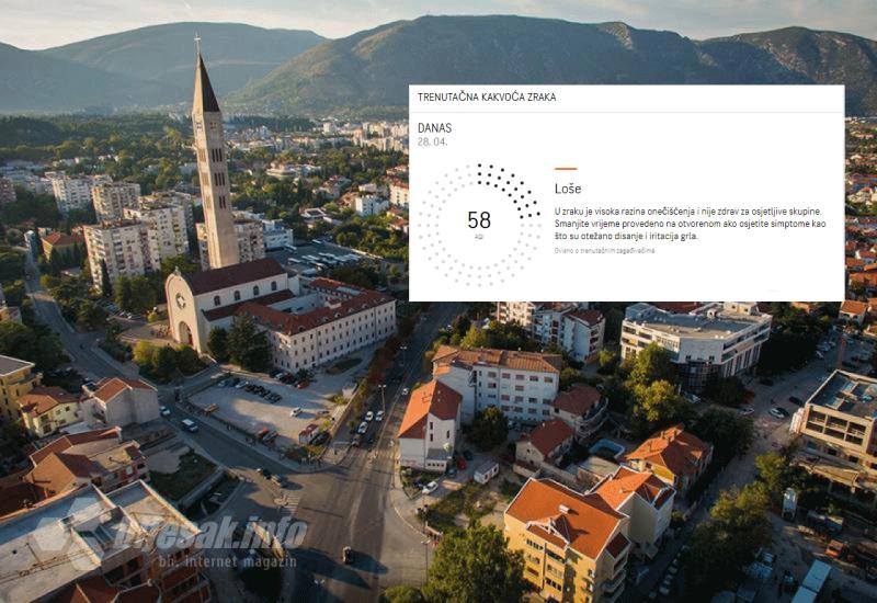 Loša kvaliteta zraka u Mostaru