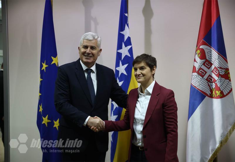 Čović u Mostaru primio premijerku Srbije Anu Brnabić
