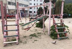 Mostar - Zapušteno, zaraslo i razvaljeno dječje igralište