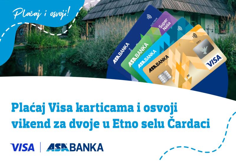 Plaćajte VISA karticama ASA Banke i osvojite vikend za dvoje u Etno selu Čardaci