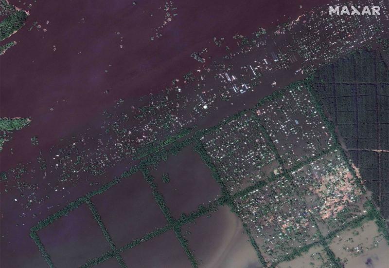 Objavljene nove satelitske snimke, grad je gotovo potpuno potopljen! 