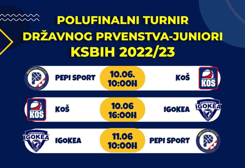 Mostar: Polufinalni turnir Državnog Prvenstva - Juniori KS BiH 2022./23.