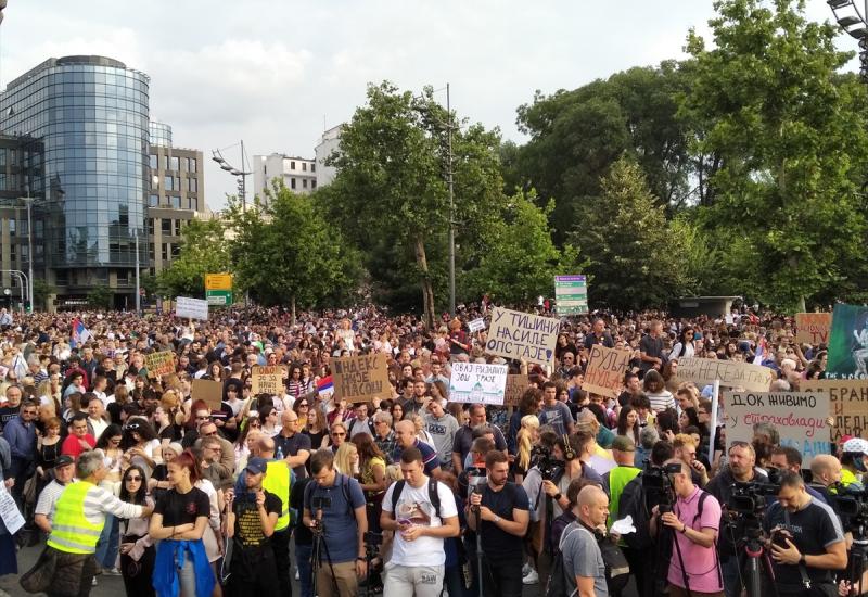 Građani sedmi put prosvjeduju protiv nasilja u Beogradu - Srbija: Građani sedmi put prosvjeduju protiv nasilja u Beogradu