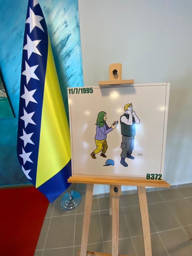 Mostarcima predstavljena izložba ilustracija o genocidu u Srebrenici - Mostarcima predstavljena izložba ilustracija o genocidu u Srebrenici