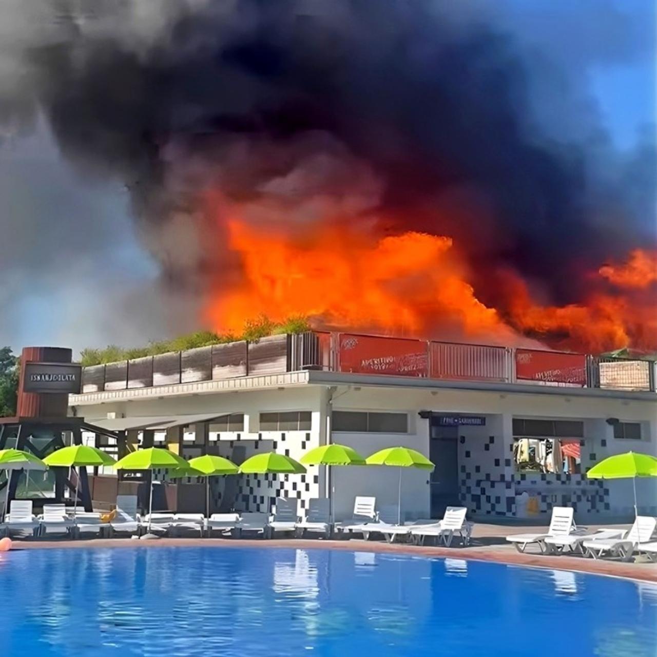Požar u termalnom parku Aqualuna Termi Olimia - Veliki požar u popularnim termama 
