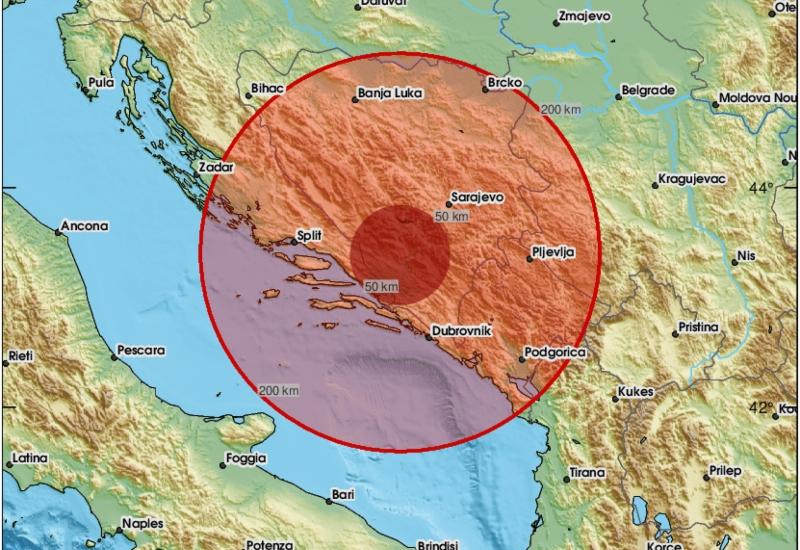 Snažan potres pogodio Hercegovinu  - Snažan potres pogodio Hercegovinu 