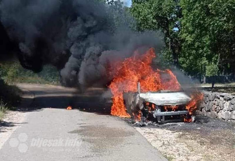Izgorio automobil u Širokom Brijegu