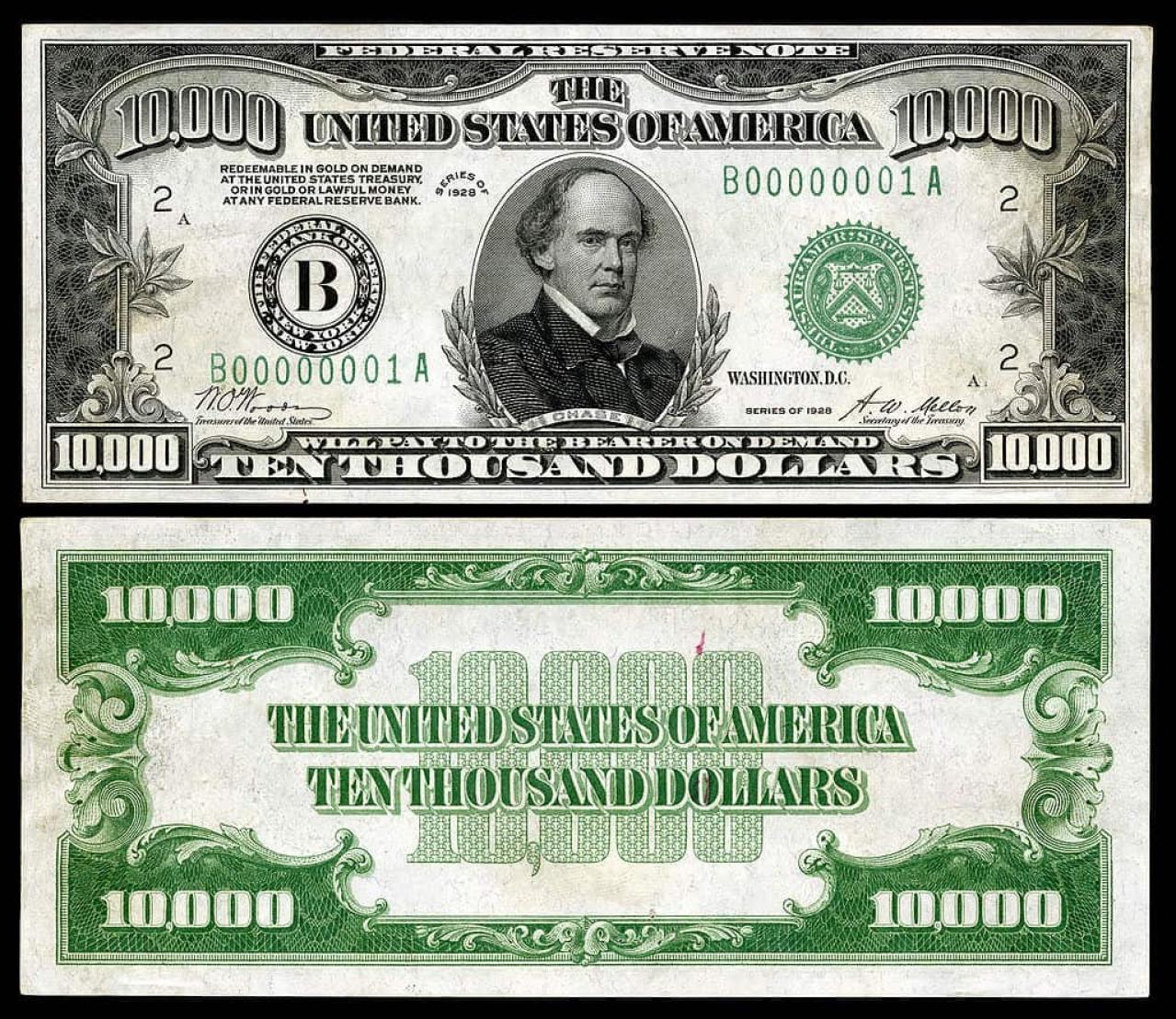 Novčanica od 10.000 dolara - Novčanica od 10.000 dolara prodana za 480.000 dolara
