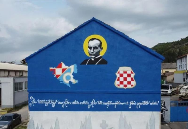 Pljušte reakcije - Stolac dobio mural sa simbolima NDH
