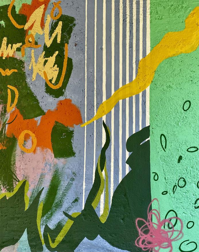 Mural Fotosinteza oslikala je mlada umjetnica Karla Ćosić - Kava na zidiću - Fotosinteza prijateljstva i umjetnosti