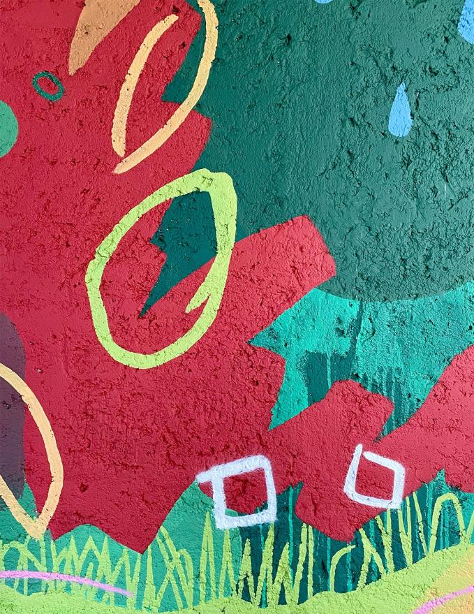 Mural Fotosinteza oslikala je mlada umjetnica Karla Ćosić - Kava na zidiću - Fotosinteza prijateljstva i umjetnosti