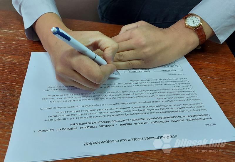 Potpisivanje peticije u Mostaru - Hoće li Grad imati sluha za privatne vrtiće?