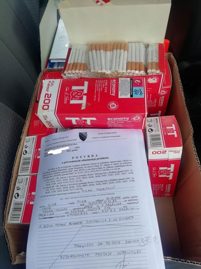 Oduzeti duhan i cigarete - Oduzeti duhan i cigarete u vrijednosti od skoro 300 tisuća KM
